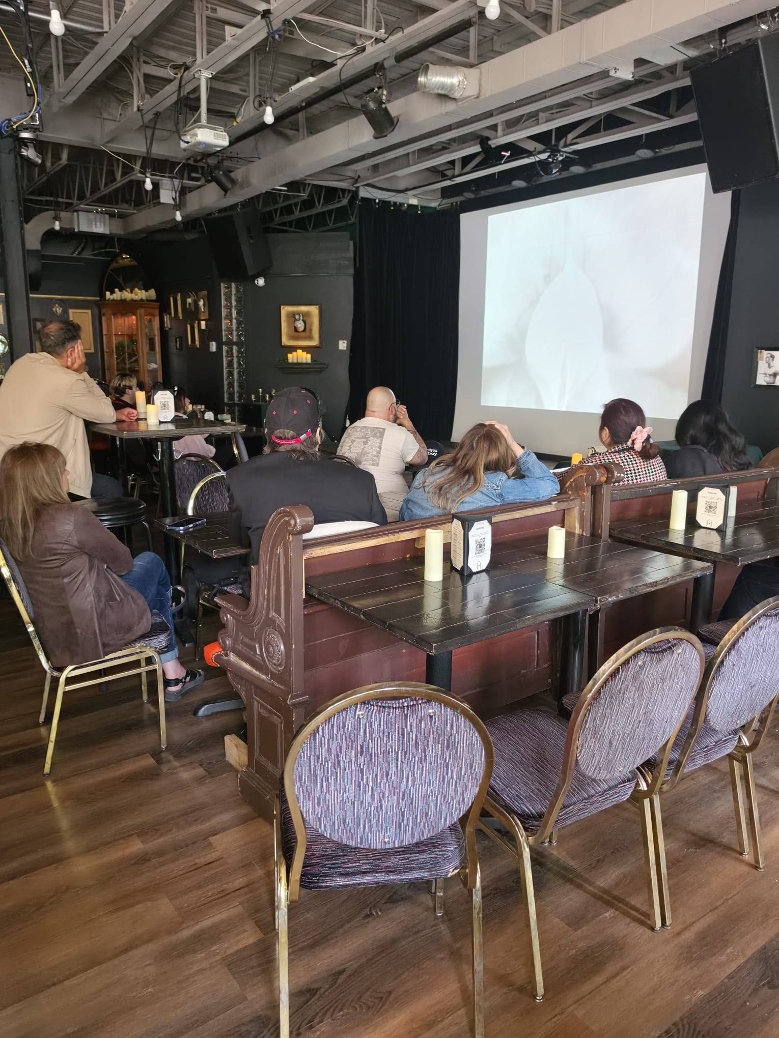 Audience watching the screening attentively